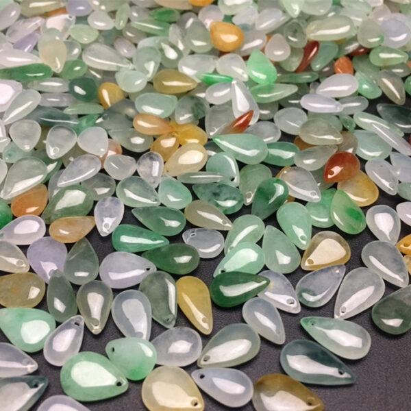 droplet shape jade bead natural colorful jadeite bead - Image 7