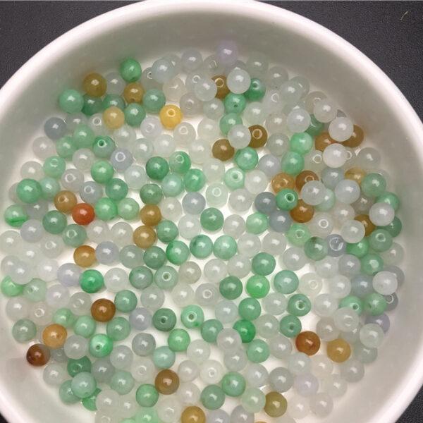 round bead, colorful pendant, jade bead, jadeite bead, colorful jade bead, small bead - Image 7