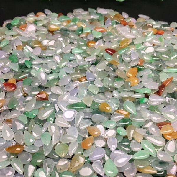 droplet shape jade bead natural colorful jadeite bead - Image 8