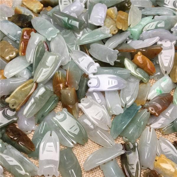 cicada bead, cicada pendant, jade cicada, jade bead, jadeite bead, jade pendant - Image 8