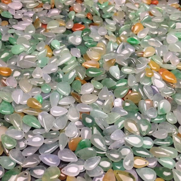 droplet shape jade bead natural colorful jadeite bead - Image 9