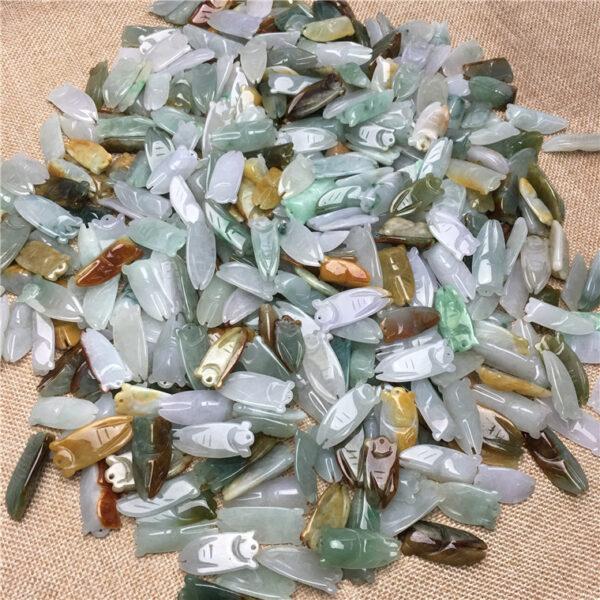 cicada bead, cicada pendant, jade cicada, jade bead, jadeite bead, jade pendant - Image 9