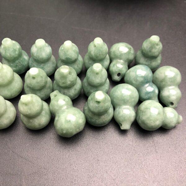 gourd bead, gourd pendant, jade gourd, jade bead, jadeite bead, jade pendant, green jade bead - Image 9