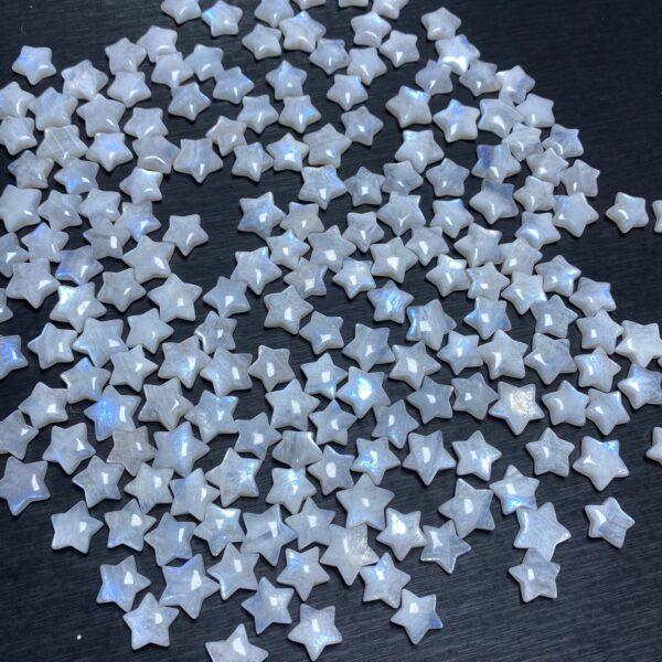 star bead, moonstone bead, white bead, blue light bead - Image 2