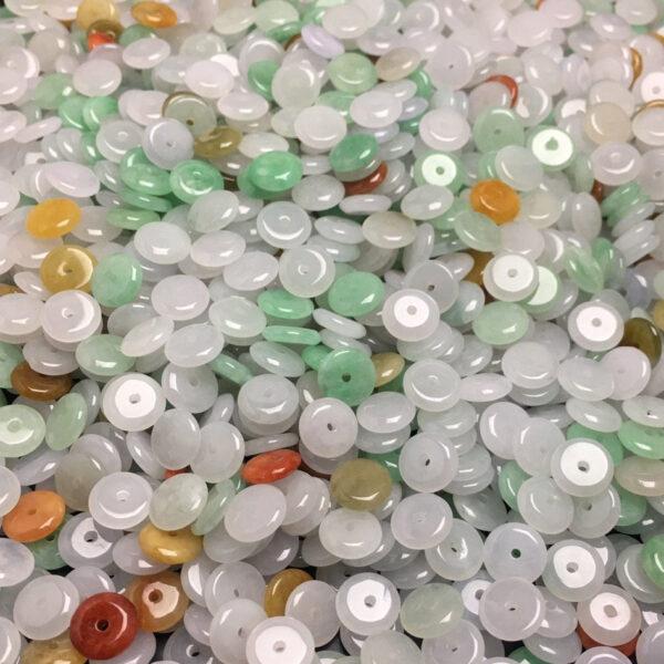 rondelle beads, jade bead, jadeite bead, colorful bead - Image 2