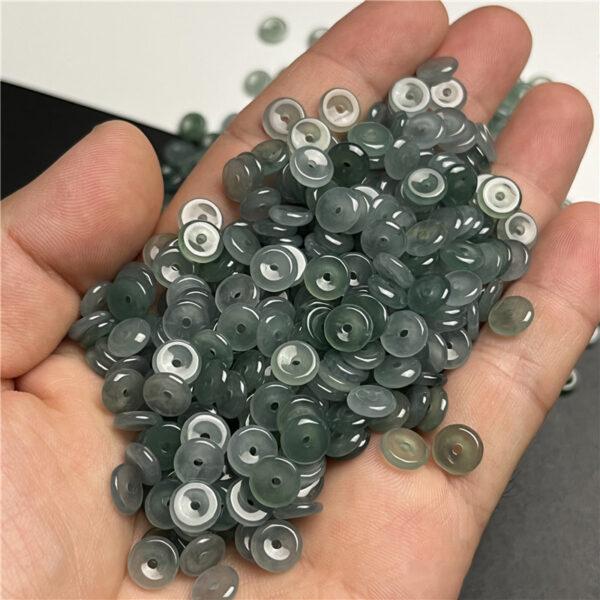 translucent bead, ring bead, donut bead, jade bead, jadeite bead, green bead, blue bead - Image 2
