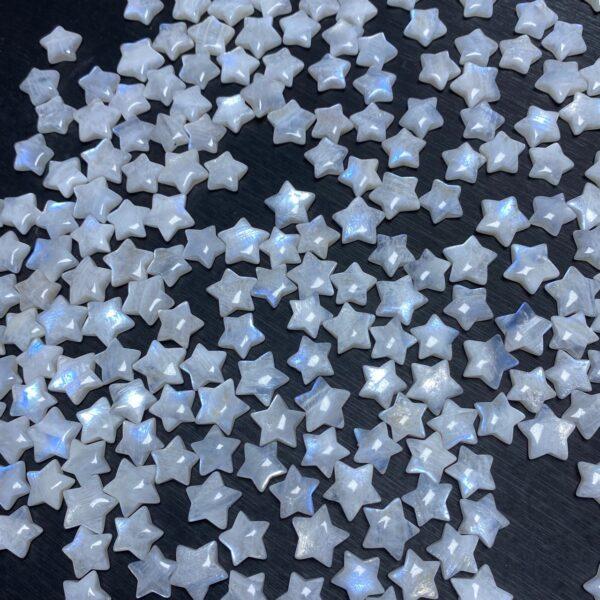 star bead, moonstone bead, white bead, blue light bead - Image 3