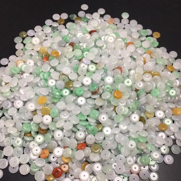 rondelle beads, jade bead, jadeite bead, colorful bead - Image 3