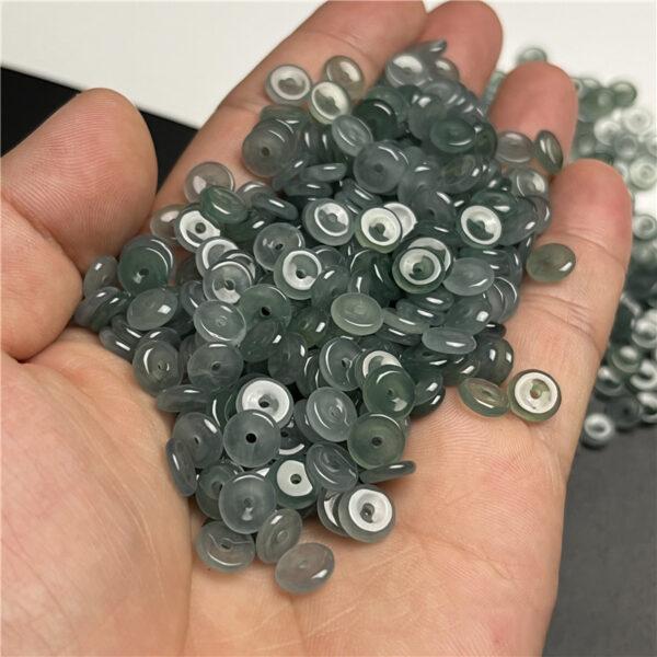 translucent bead, ring bead, donut bead, jade bead, jadeite bead, green bead, blue bead - Image 3