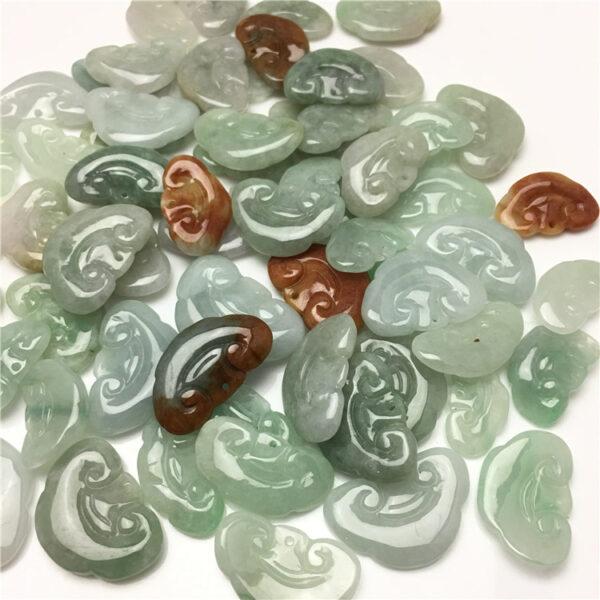 ruyi bead, flower bead, flower pendant, ruyi pendant, jade bead, jadeite bead, small pendant - Image 4