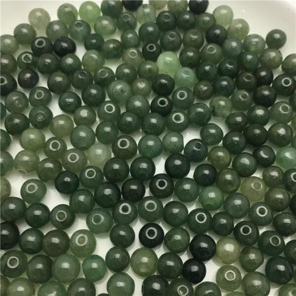 100 beads, round bead, jade bead, jadeite bead, oily bead, green bead, small bead - Image 4