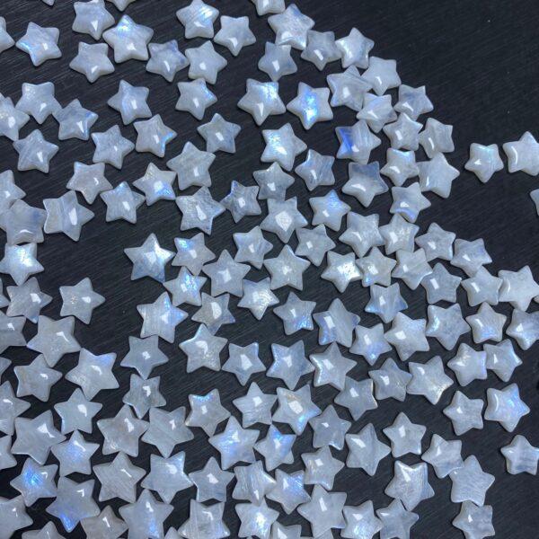 star bead, moonstone bead, white bead, blue light bead - Image 4