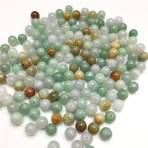 round beads, jade bead, jadeite bead, colorful bead, green bead - Image 4