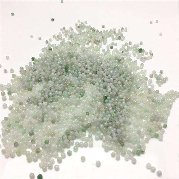 round beads, jade bead, jadeite bead, white bead, green bead, small bead - Image 4