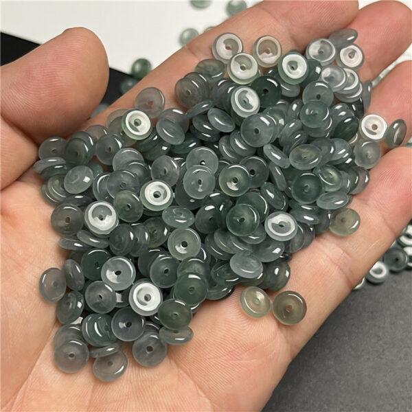 translucent bead, ring bead, donut bead, jade bead, jadeite bead, green bead, blue bead - Image 4