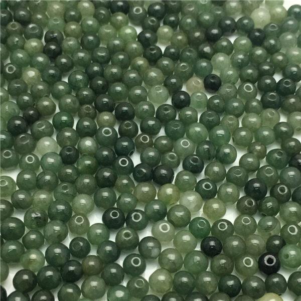 100 beads, round bead, jade bead, jadeite bead, oily bead, green bead, small bead - Image 5