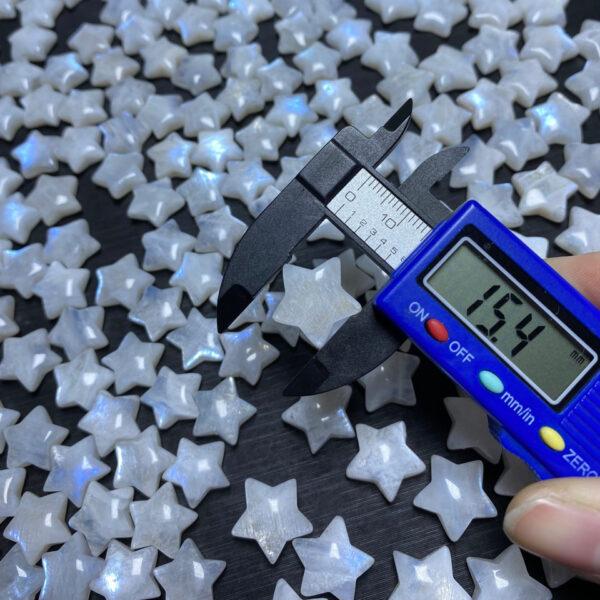 star bead, moonstone bead, white bead, blue light bead - Image 5