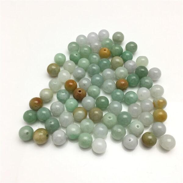 round beads, jade bead, jadeite bead, colorful bead, green bead - Image 5