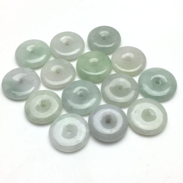 rondelle beads, jade bead, jadeite bead, white bead, green bead - Image 5
