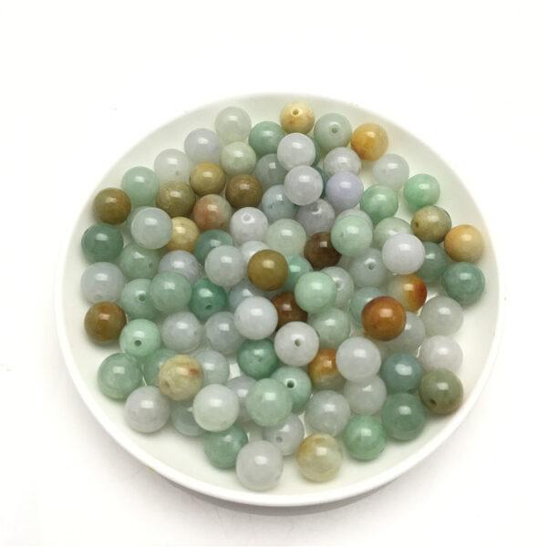 round beads, jade bead, jadeite bead, colorful bead, green bead - Image 6