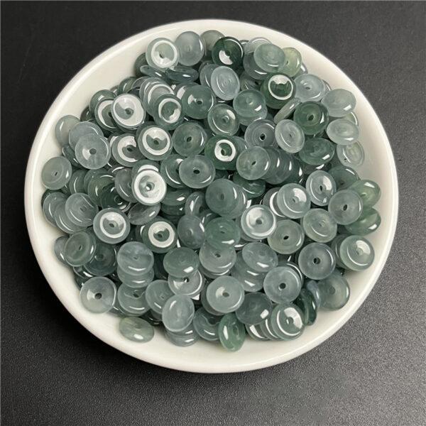 translucent bead, ring bead, donut bead, jade bead, jadeite bead, green bead, blue bead - Image 6