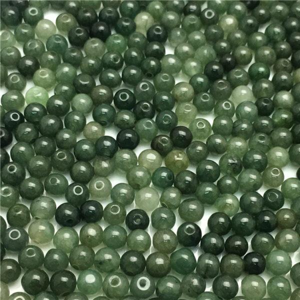 100 beads, round bead, jade bead, jadeite bead, oily bead, green bead, small bead - Image 6