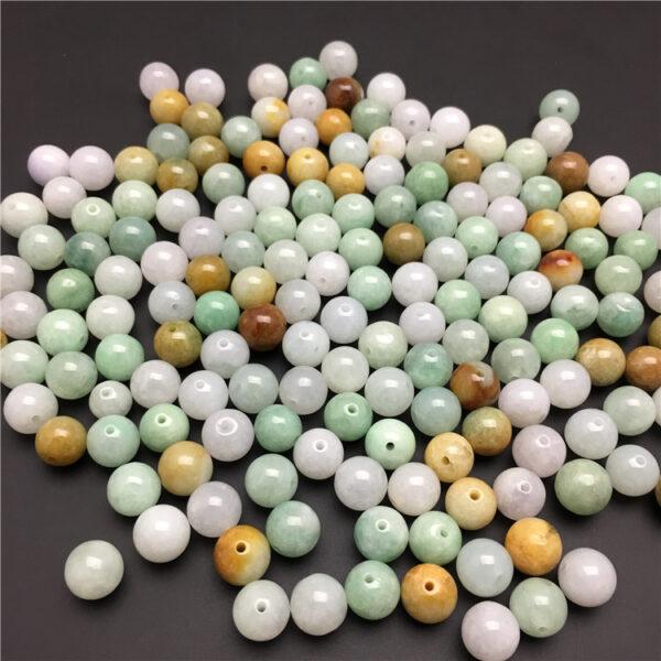 round beads, jade bead, jadeite bead, colorful bead, green bead - Image 7
