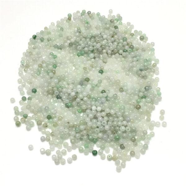 round beads, jade bead, jadeite bead, white bead, green bead, small bead - Image 7
