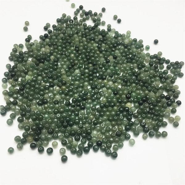 100 beads, round bead, jade bead, jadeite bead, oily bead, green bead, small bead - Image 7