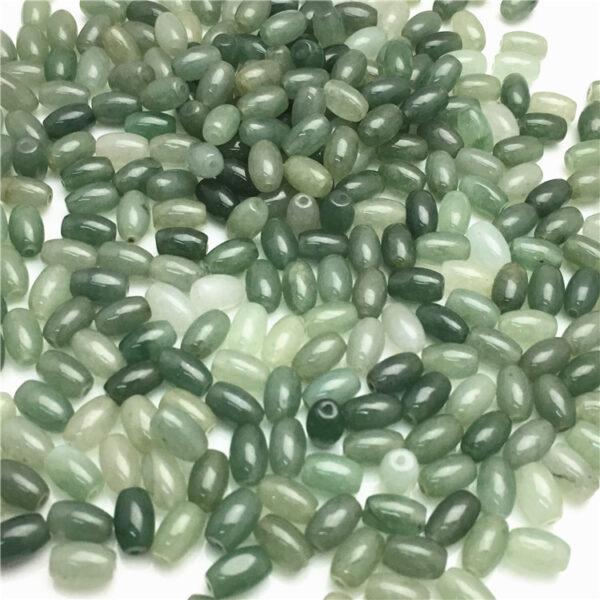 100 beads, rice bead, oval bead, jade bead, jadeite bead, oily bead, green bead - Image 7