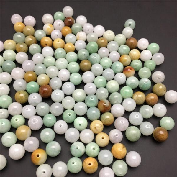 round beads, jade bead, jadeite bead, colorful bead, green bead - Image 8