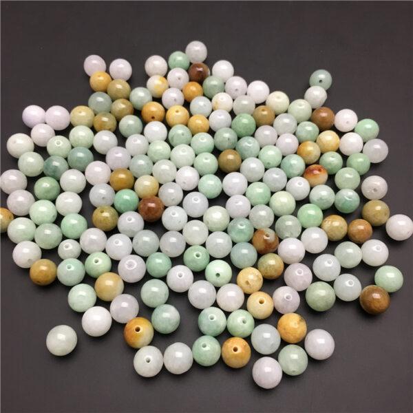 round beads, jade bead, jadeite bead, colorful bead, green bead - Image 9