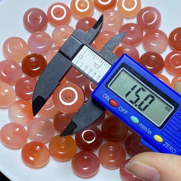 5 pcs / 10 pcs rondelle shape natural agate bead - Image 2