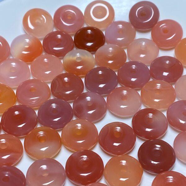 5 pcs / 10 pcs rondelle shape natural agate bead