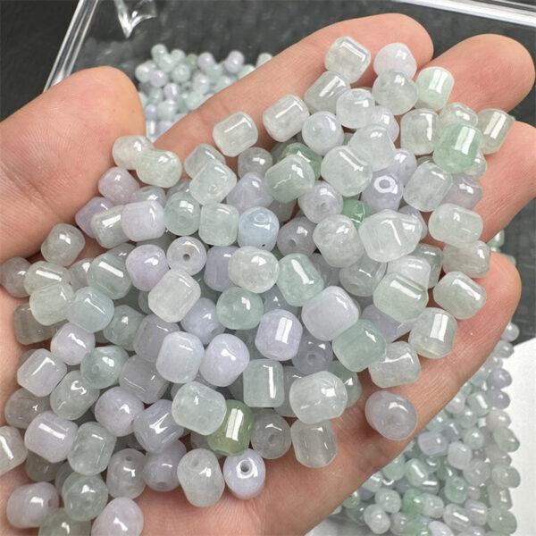 pillar bead, jade bead, jadeite bead, drum beads, barrel bead, white bead, green bead, clear bead, icy bead