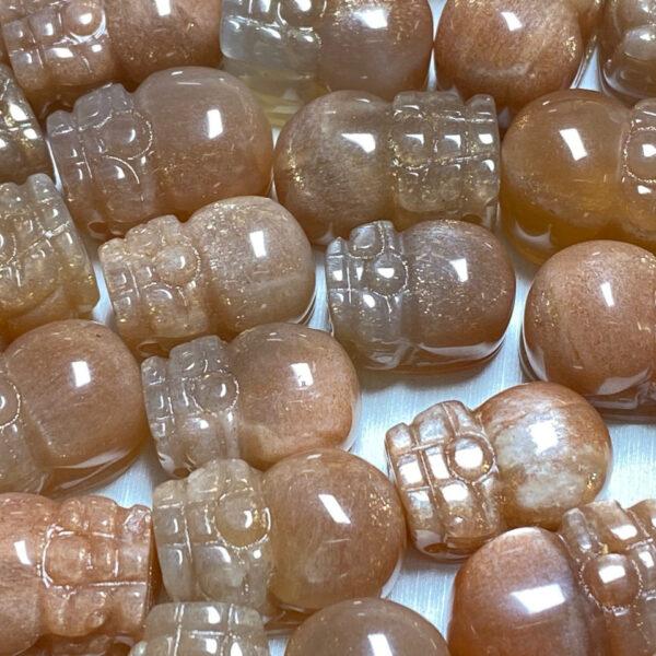 2 pcs / 5 pcs pixiu animal shape natural goldstone bead - Image 4