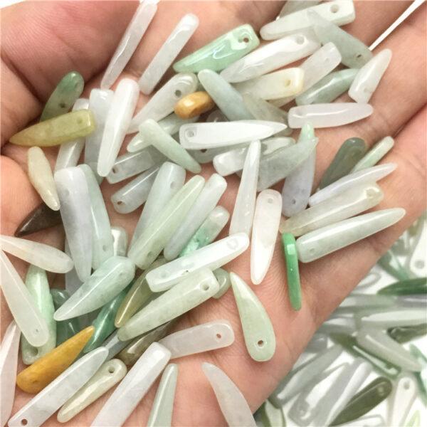 100 pcs irregular pepper shape genuine natural colorful jadeite bead, jade bead - Image 2