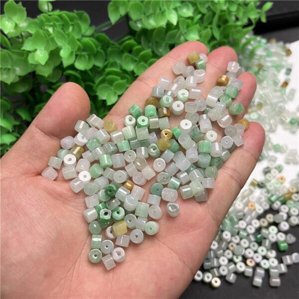 20 pcs / 50 pcs cylinder shape genuine natural icy colorful jadeite bead, jade bead - Image 2