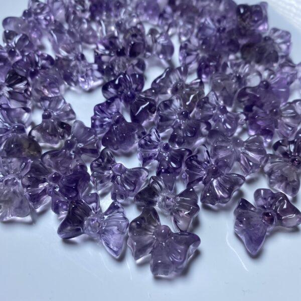 5 pcs / 10 pcs bow tie shape natural ametrine bead - Image 2
