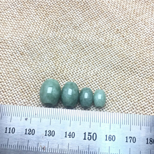 50 beads, oval bead, rice bead, jade bead, jadeite bead, oily bead, green bead - Image 2
