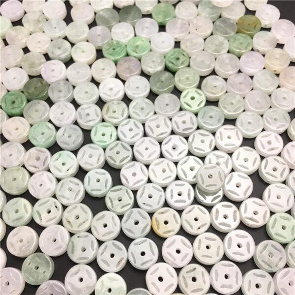 20 pcs / 50 pcs hollow heishe shape genuine natural colorful jadeite bead, jade bead - Image 2