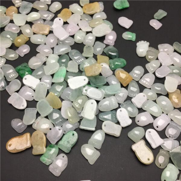 20 beads, little feet beads, jade bead, jadeite bead, colorful bead, jade charm - Image 3