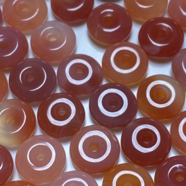 5 pcs / 10 pcs rondelle shape natural agate bead - Image 4