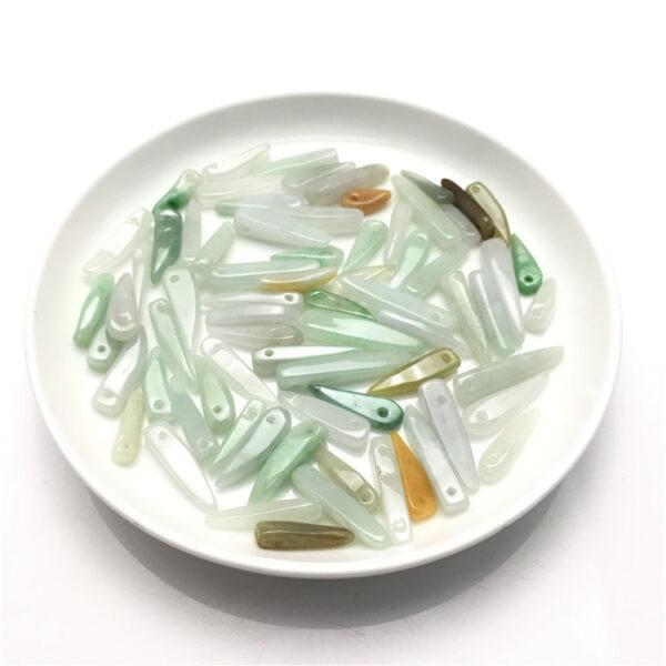 100 pcs irregular pepper shape genuine natural colorful jadeite bead, jade bead - Image 3
