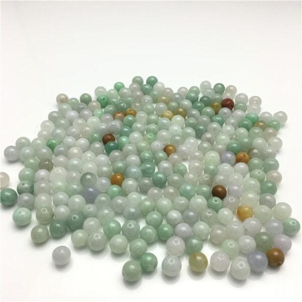 50 beads, round bead, jade bead, jadeite bead, colorful bead - Image 3