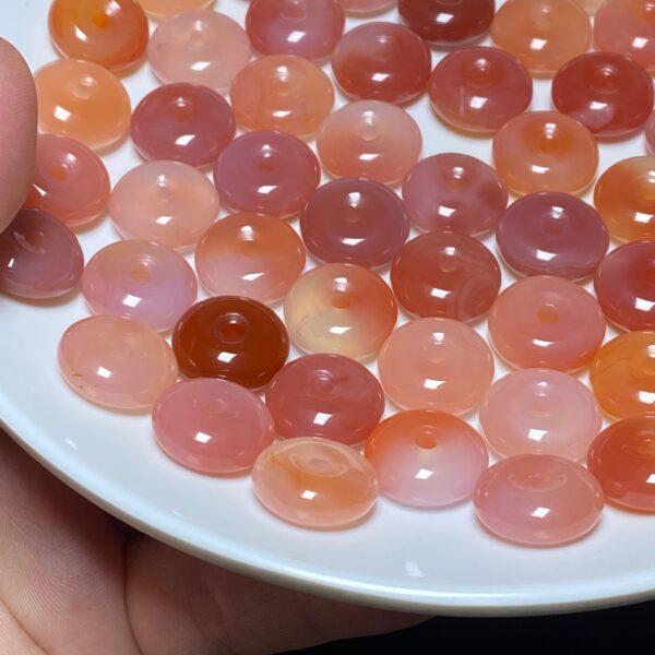 5 pcs / 10 pcs rondelle shape natural agate bead - Image 5