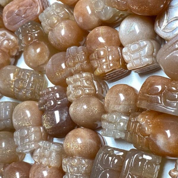 2 pcs / 5 pcs pixiu animal shape natural goldstone bead - Image 6