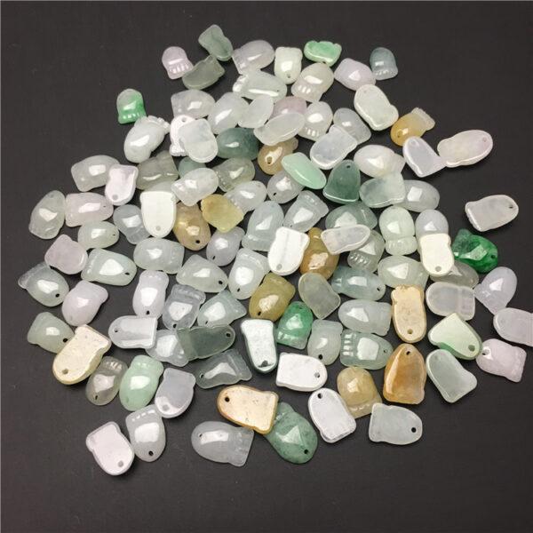 20 beads, little feet beads, jade bead, jadeite bead, colorful bead, jade charm - Image 4
