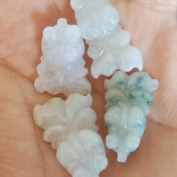 2 pcs / 5 pcs goldfish shape genuine natural jadeite charm, jade charm, jadeite bead, jadeite koi, koi charm - Image 4