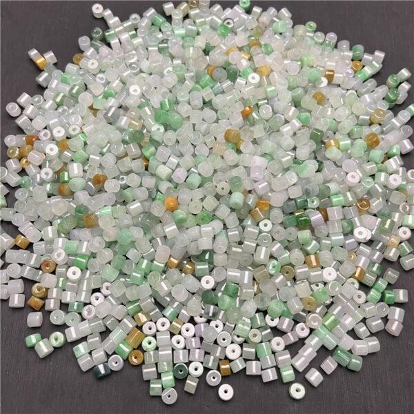 20 pcs / 50 pcs cylinder shape genuine natural icy colorful jadeite bead, jade bead - Image 4